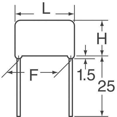 0.062 µF Film Kapasitör / Kondansatör 223V 630V Polypropylene (PP), Metallized Radial - 2