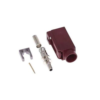 SMB, Fakra Connector Jack, Female Socket 50 Ohms Free Hanging (In-Line) Crimp - 1