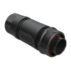 12 Position Circular Connector Plug Housing Free Hanging (In-Line) Backshell, Coupling Nut - Amphenol Sine Systems Corp