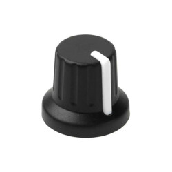 Fluted Knob Shaft with Line on Top and Side Thermoplastic Black, White - Davies Molding, LLC
