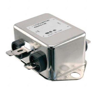 Single Phase EMC/EMI Line Filter 10 A 250V DC ~ 400Hz Single Stage Quick Connect - 1