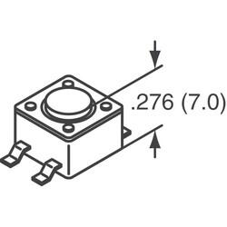 Tactile Switch SPST-NO Top Actuated Surface Mount - TE Connectivity ALCOSWITCH Switches (1)