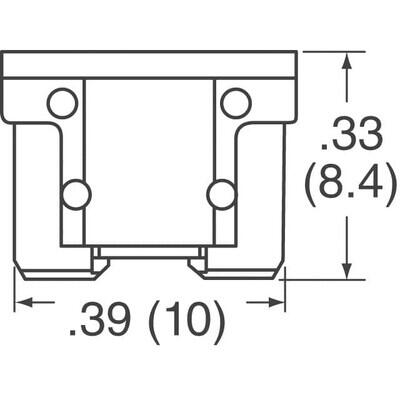 25 A AC 58 V DC Fuse Automotive Holder Blade, Miniature (Low Profile) - 4