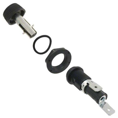 Fuse Holder 16 A 250V 1 Circuit Cartridge Panel Mount - 1