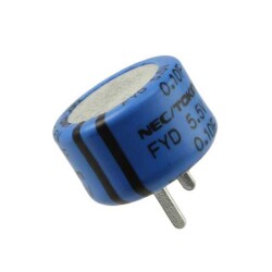 100 mF (EDLC) Supercapacitor 5.5 V Radial, Can 100Ohm @ 1kHz - KEMET