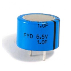 22 mF (EDLC) Supercapacitor 5.5 V Radial, Can 200Ohm @ 1kHz - KEMET