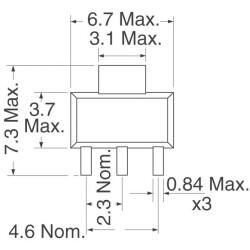 Bipolar (BJT) Transistor NPN 100 V 6 A 130MHz 3 W Surface Mount SOT-223-3 - Diodes Incorporated (1)
