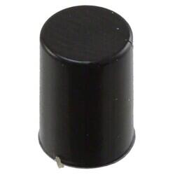 Round Pushbutton Switch Cap Black Snap Fit - C&K