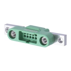 12 Rectangular Connectors - Housings Plug Green 0.049