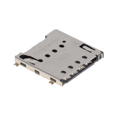 9 (8 + 1) Position Card Connector Micro SIM Surface Mount, Right Angle Gold - 1
