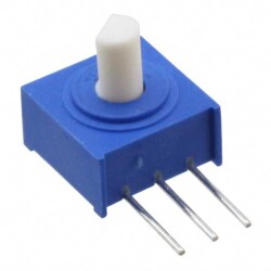 10k Ohm 1 Gang Linear Through Hole Potentiometer 1.0 Turns Conductive Plastic 0.25W, 1/4W PC Pins - Bourns Inc.