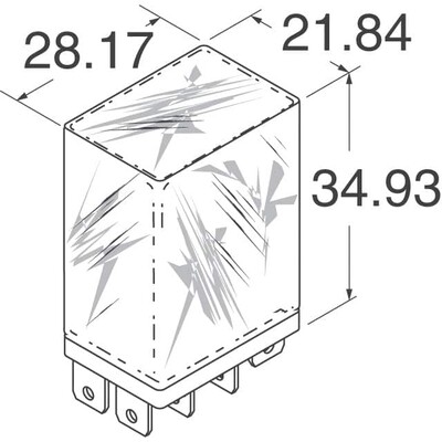 General Purpose Relay DPDT (2 Form C) 24VDC Coil Chassis Mount - 2