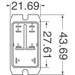 General Purpose Relay DPDT (2 Form C) 24VDC Coil Chassis Mount - 3