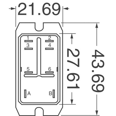 General Purpose Relay DPDT (2 Form C) 24VDC Coil Chassis Mount - 3