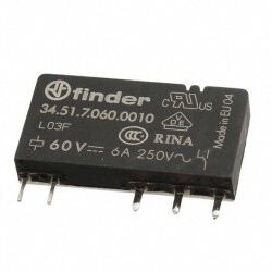 General Purpose Relay SPDT (1 Form C) 60VDC Coil Through Hole - Finder Relays, Inc.