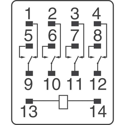 General Purpose Relay 4PDT (4 Form C) 24VDC Coil Socketable - 3