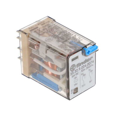General Purpose Relay DPDT (2 Form C) 24VDC Coil Socketable - 1