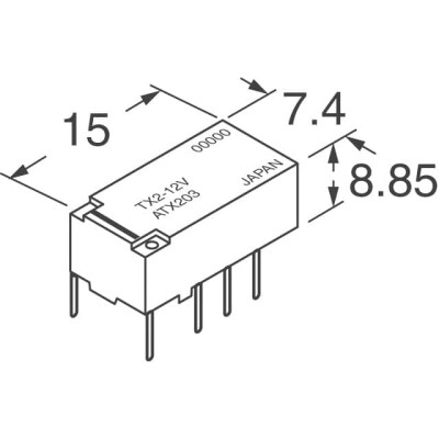 General Purpose Relay DPDT (2 Form C) Through Hole - 2