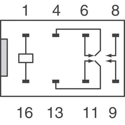 General Purpose Relay DPDT (2 Form C) Through Hole - 4