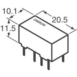 General Purpose Relay DPDT (2 Form C) Through Hole - 3