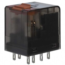 General Purpose Relay DPDT (2 Form C) 24VDC Coil Socketable - TE Connectivity Potter & Brumfield Relays