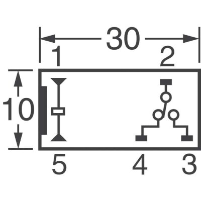 General Purpose Relay SPDT (1 Form C) 5VDC Coil Through Hole - 4