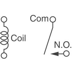 General Purpose Relay SPST-NO (1 Form A) 12VDC Coil Through Hole - 3