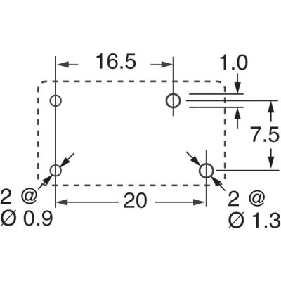 General Purpose Relay SPST-NO (1 Form A) 12VDC Coil Through Hole - 4