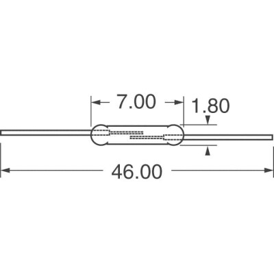 Glass Body Reed Switch SPST-NO 15 ~ 20AT Operate Range 10W 350mA (AC), 500mA (DC) 140 V Through Hole - 2