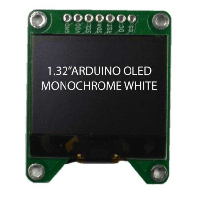 Graphic LCD Display Module Passive White Monochrome SPI 1.3