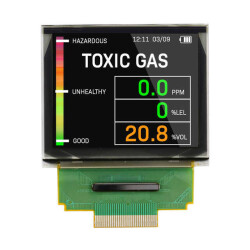 Graphic LCD Display Module Transflective Red, Green, Blue (RGB) OLED 8-Bit, Parallel, I2C, SPI 1.69