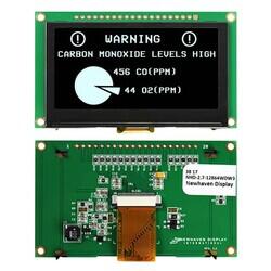 Graphic LCD Display Module White OLED - Passive Matrix Parallel/Serial 2.7