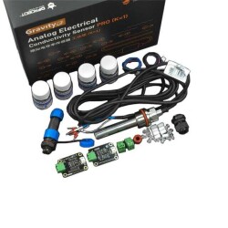 Gravity: Industrial Analog EC / Electrical Conductivity Meter Kit for Water Quality Monitoring (K=1, IP68) - DFRobot
