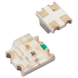 Green, Red 567nm Green, 647nm Red LED Indication - Discrete 2.1V Green, 1.7V Red 4-SMD, No Lead - 1