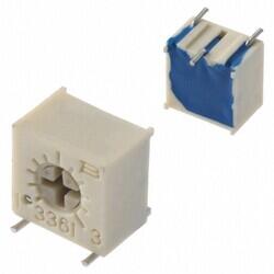 10 kOhms 0.5W, 1/2W Gull Wing Surface Mount Trimmer Potentiometer Cermet 1.0 Turn Side Adjustment - Bourns Inc.