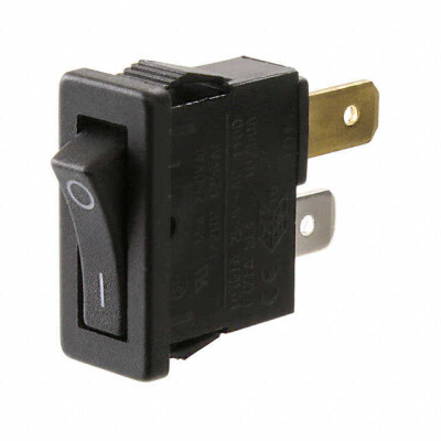 Rocker Switch SPST 15A (AC) 250 V Panel Mount, Snap-In - 1
