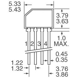 Hall Effect Sensor Single Axis 4-SIP - 2