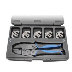 Hand Crimper Tool Varies by Die Set - Ferrules Only 5 Interchangeable Dies - Aven Tools