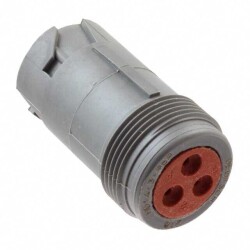 3 Position Circular Connector Receptacle Housing Free Hanging (In-Line) - TE Connectivity Deutsch Connectors