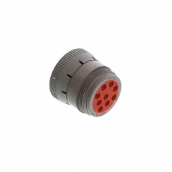 9 Position Circular Connector Plug Housing Free Hanging (In-Line) Coupling Nut - TE Connectivity Deutsch Connectors