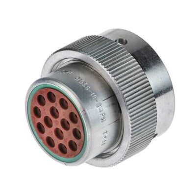 14 Position Circular Connector Plug Housing Free Hanging (In-Line) Coupling Nut - 1