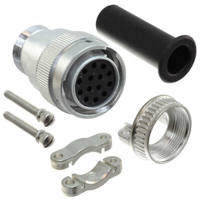 14 Position Circular Connector Plug Housing Free Hanging (In-Line) Backshell, Cable Clamp - 1