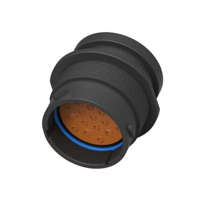 19 Position Circular Connector Receptacle Housing Panel Mount Dust Cap - 1