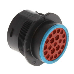 21 Position Circular Connector Receptacle Housing Panel Mount Dust Cap - TE Connectivity Deutsch Connectors