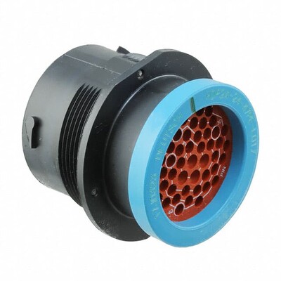 47 Position Circular Connector Receptacle Housing Panel Mount Dust Cap, Ring Adapter - 1