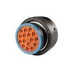 16 Position Circular Connector Plug Housing Free Hanging (In-Line) Coupling Nut - 1