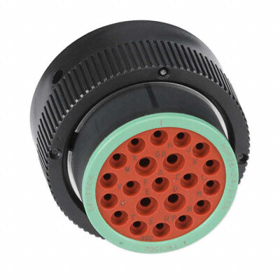 21 Position Circular Connector Plug Housing Free Hanging (In-Line) Coupling Nut - 1