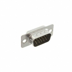 15 Position D-Sub, High Density Plug, Male Pins Connector - Adam Tech