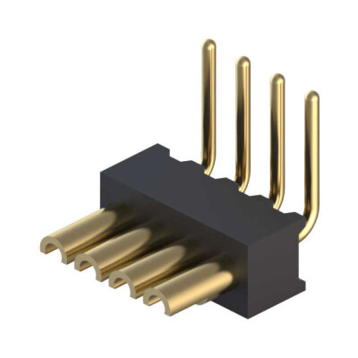 4 Position Header Connector Solder Cup Gold - 1