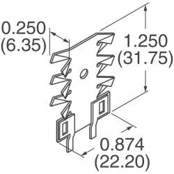Heat Sink TO-220 Aluminum 1.0W @ 30°C Board Level, Vertical - Aavid, Thermal Division of Boyd Corporation (1)